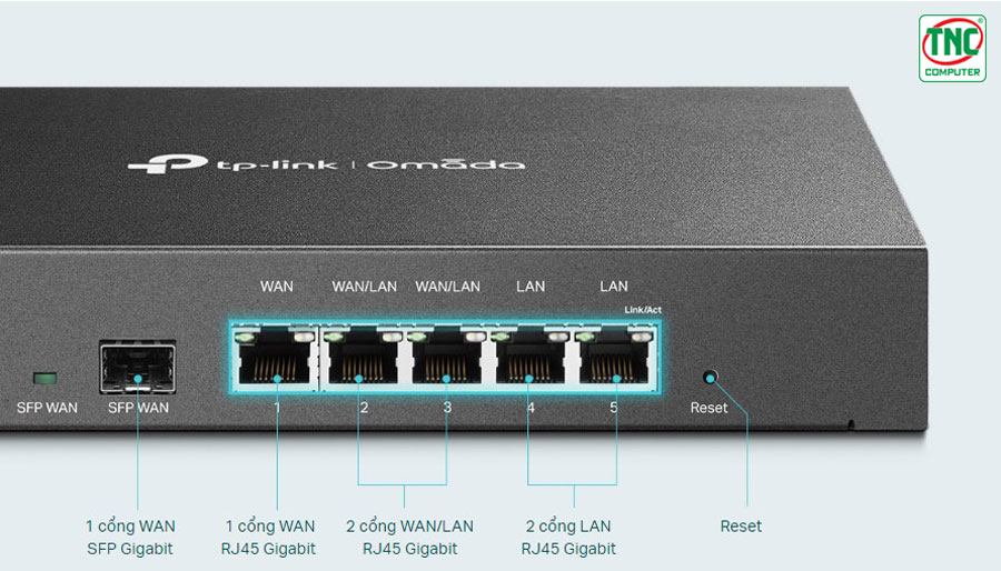 Router cân Bằng Tải TP-Link Omada TL-ER7206 (10/100/1000 Mbps/ 6 port LAN/WAN/ SFP)