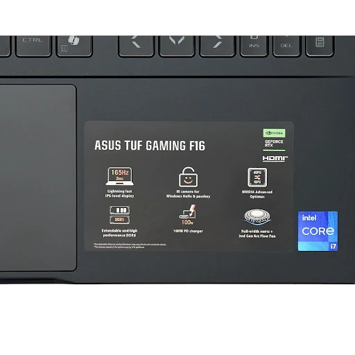 Laptop Asus TUF Gaming F16 FX608JMR-RV048W (i7-14650HX/ GeForce RTX™ 5060/ 16GB/ 1TB/ Win 11 Home)