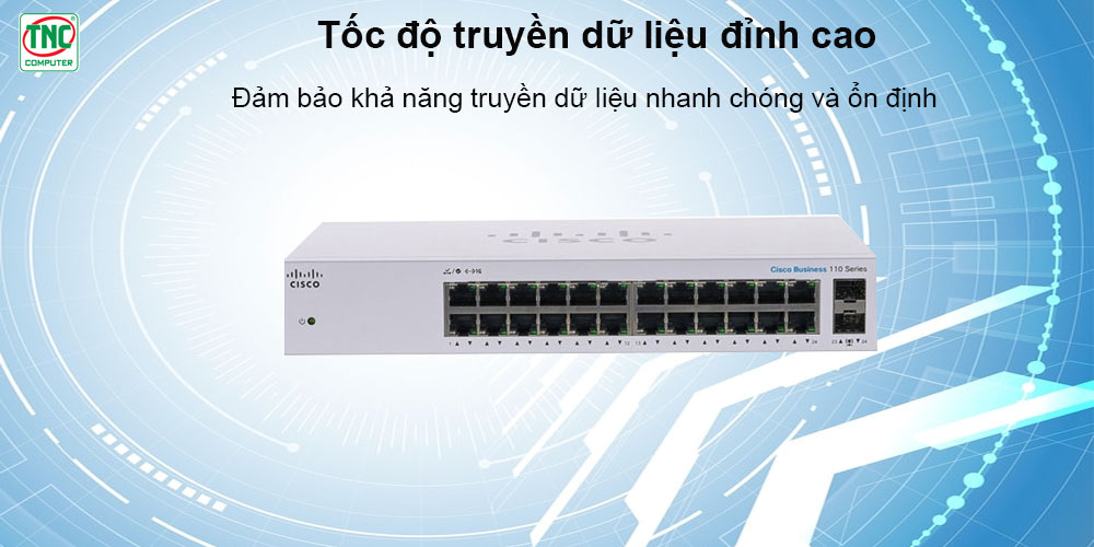 Switch Cisco CBS110-24T-EU (24 port/ 10/100/1000 Mbps/ Unmanaged/ SFP)