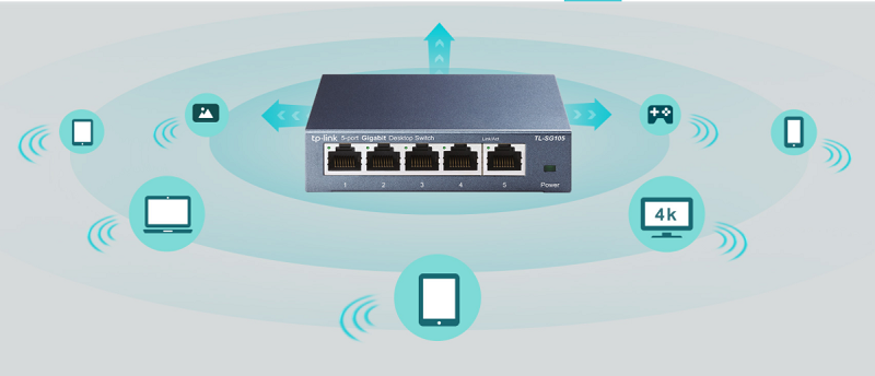 Switch TP-Link TL-SG105 (5 port/ 10/100/1000 Mbps/ Unmanaged)