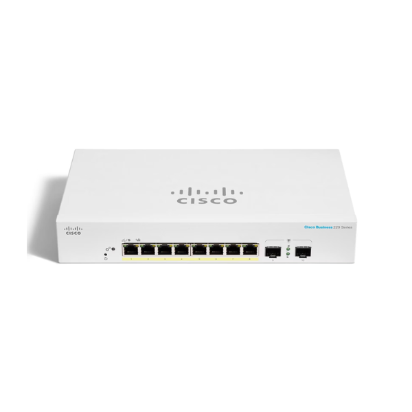 Switch PoE+ Cisco CBS220-8P-E-2G (10 port/ 10/100/1000 Mbps/ SFP)