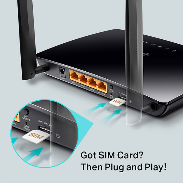 Router Wifi 4G LTE TP-Link TL-MR6400 (300 Mbps/ Wifi 4/ 2.4 GHz)