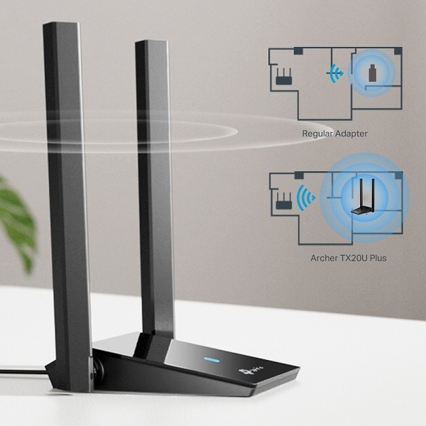 USB Wi-Fi TP-Link Archer TX20U Plus (1774 Mbps/ Wifi 6/ 2.4/5 GHz)