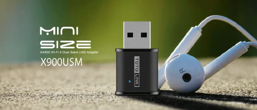 USB Wifi AX900 Totolink X900USM (887 Mbps/ Wifi 6/ 2.4/5 GHz)