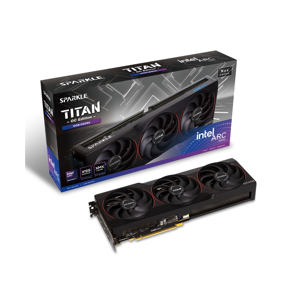 Card Màn Hình SPARKLE Intel Arc B580 TITAN Nox OC 12GB GDDR6 (SB580TB-12GOC)