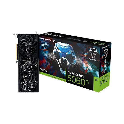 Card màn hình Gainward GeForce RTX 5060Ti PYTHON III 16GB GDDR7 (NE7506T019T1-GB2061T)