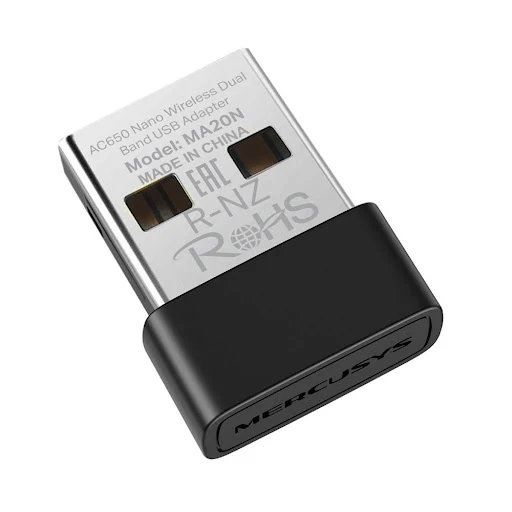 Thiết bị chuyển đổi/ USB WiFi 5 Mercusys MA20N (AC650/ Nano)