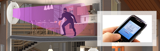 Khi nhà có trộm, điện thoại di động của bạn sẽ nhận được thông tin báo động tức thì