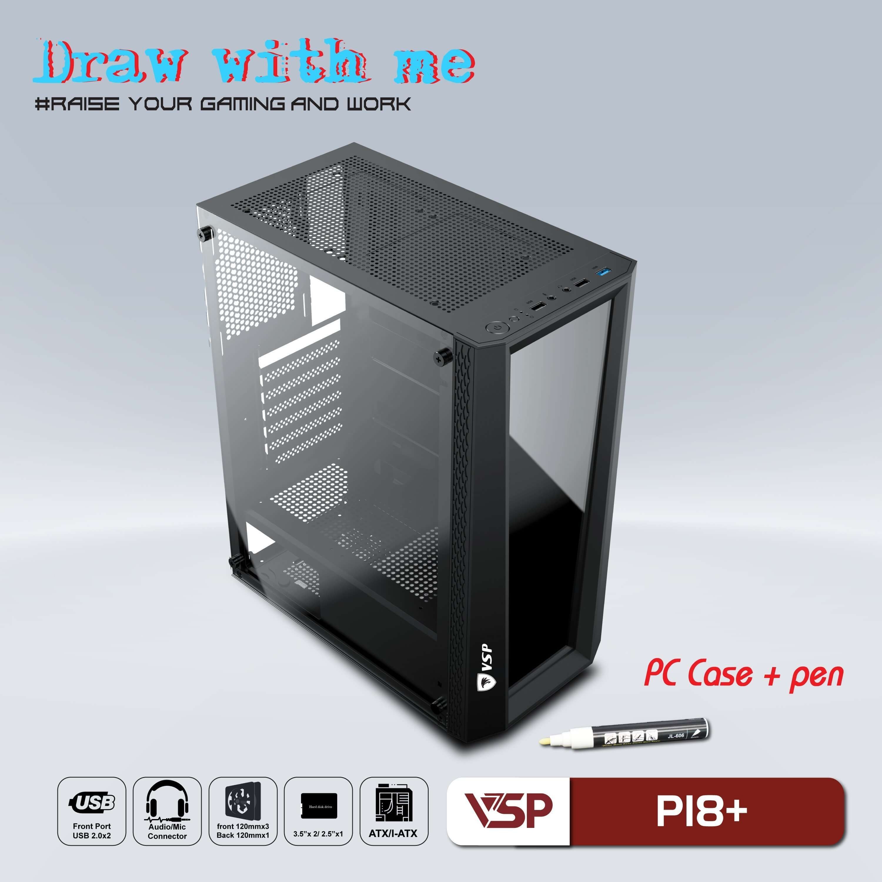 Case VSP P18+ Kèm Bút Vẽ (Mid Tower)