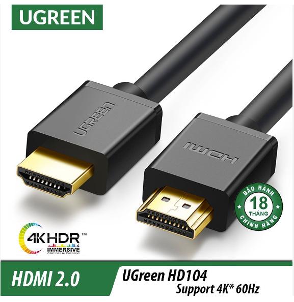 Ugreen 10111 15M màu Đen Cáp tín hiệu HDMI chuẩn 1.4 hỗ trợ phân giải 4K * 2K HD104 20010111