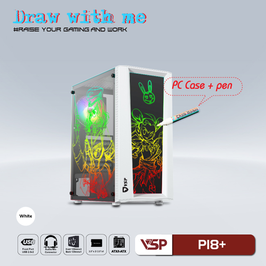 Case VSP P18+ Kèm Bút Vẽ (Mid Tower)