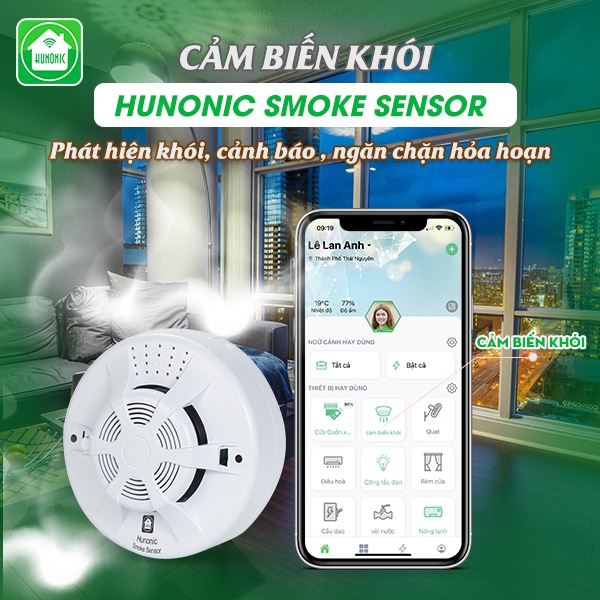 Bộ Cảm Biến Khói Hunonic Smoke Sensor