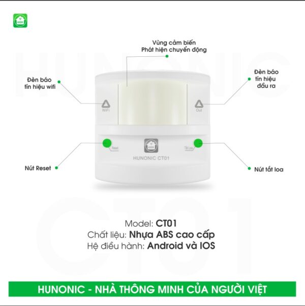 Thiết Bị Chống Trộm Và Báo Khách Đa Năng Hunonic CT01