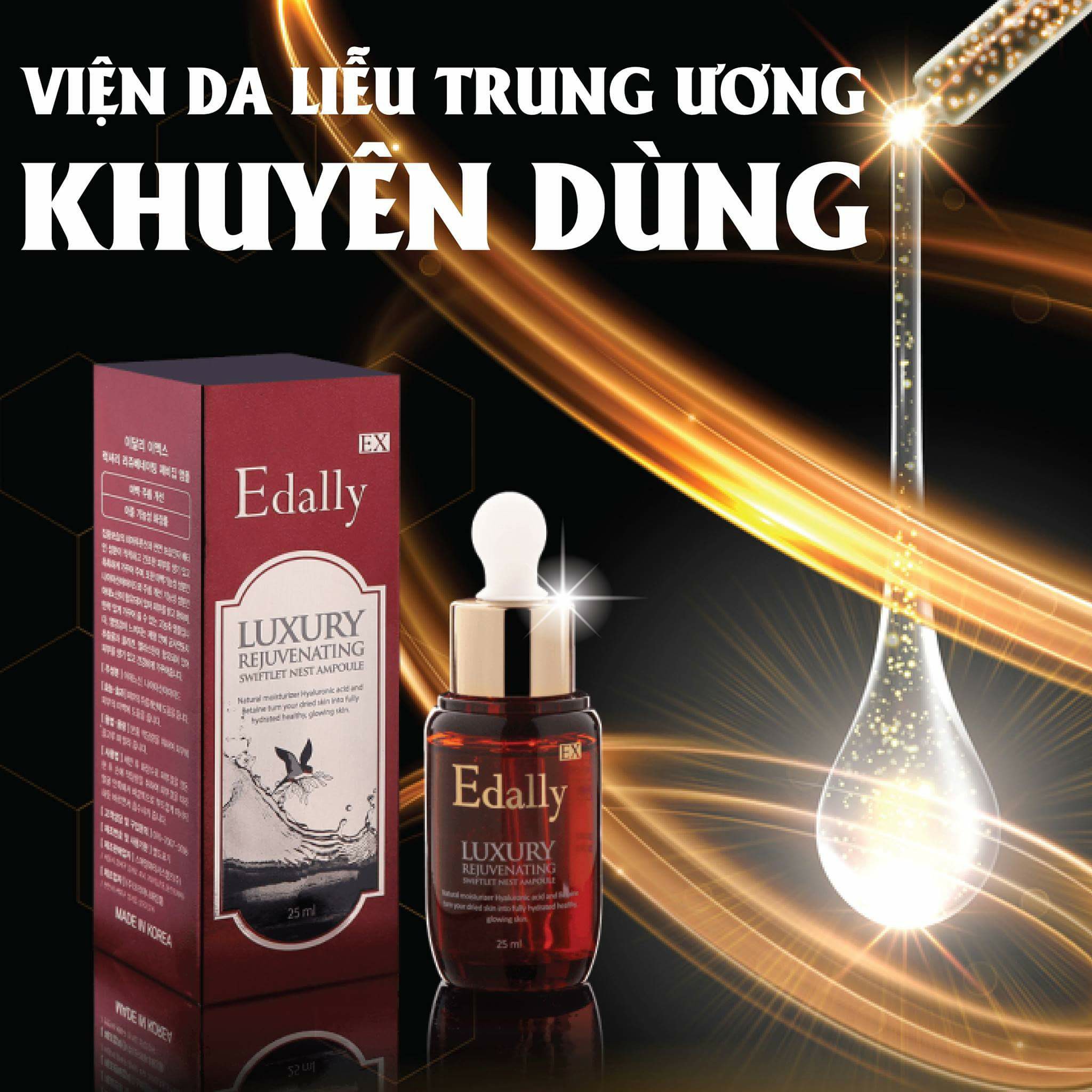 Review Huyết thanh Tổ yến Edally – Thần dược nhan sắc cho làn da