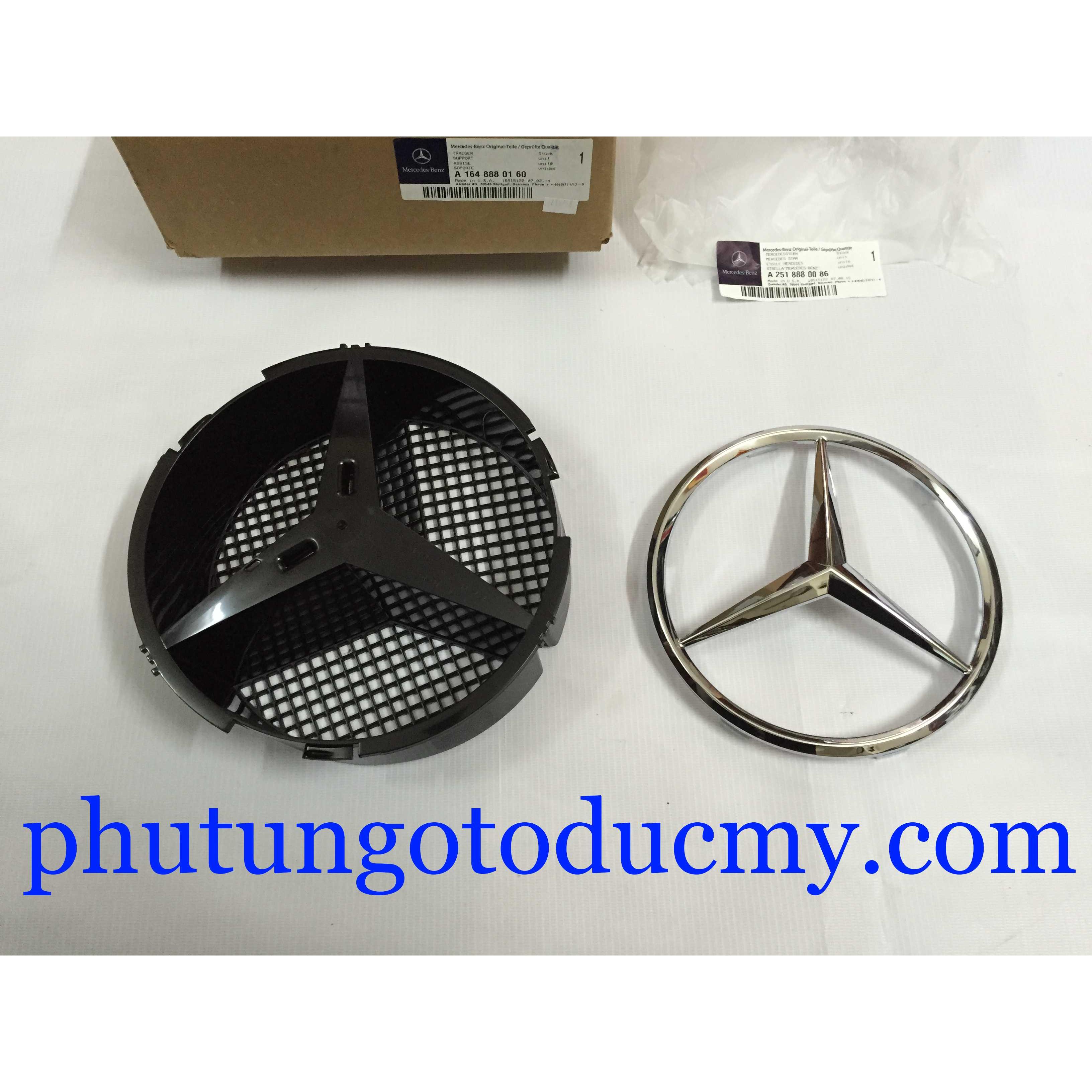 Đế nhựa logo mặt ca lăng Mercedes GL320, GL450, GL550 W164 -A1648880160