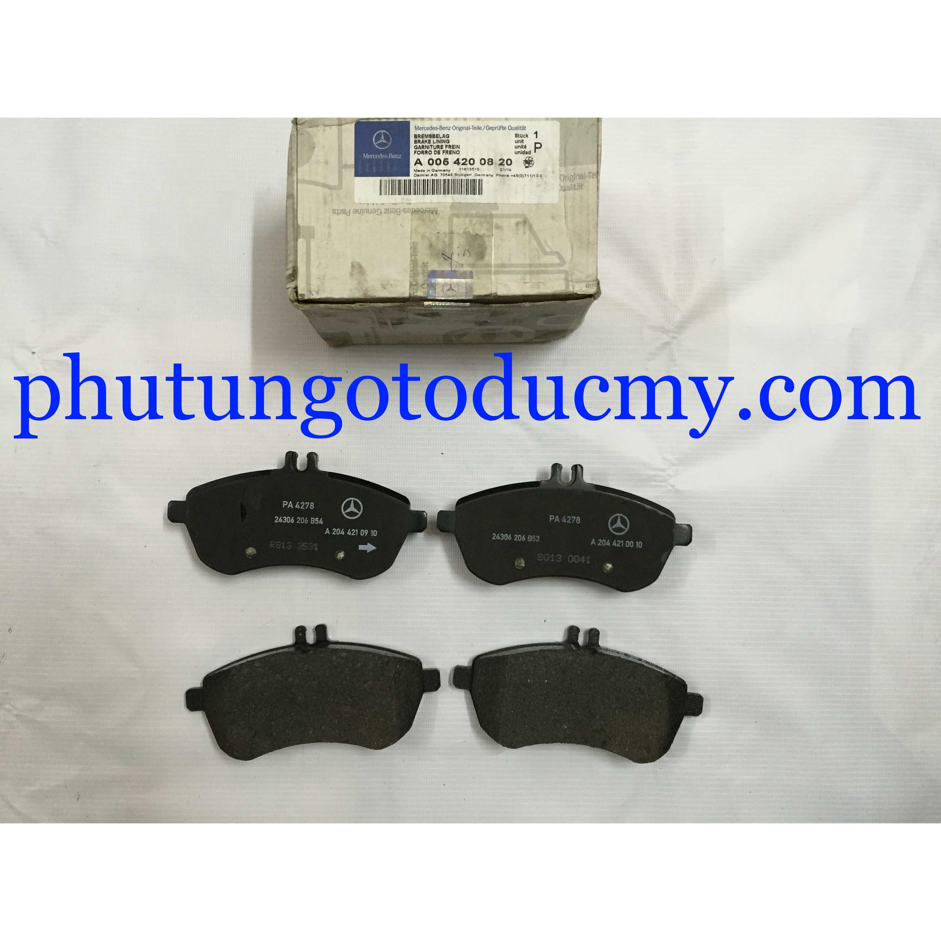 Má phanh trước Mercedes C200, C230, C250, C300 W204- A0054200820