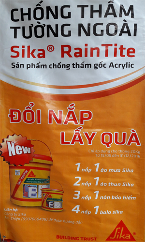 Sika Việt Nam khuyến mãi mùa mưa với sản phấm chống thấm Sika Rain Tile