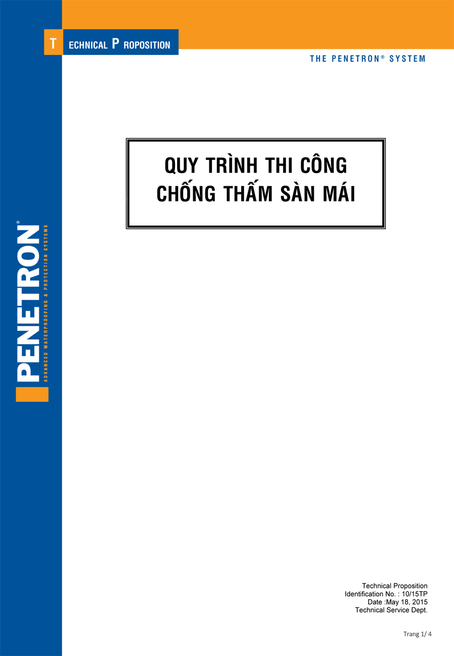 Chống thấm sân thượng sử dụng sản phẩm Penetron