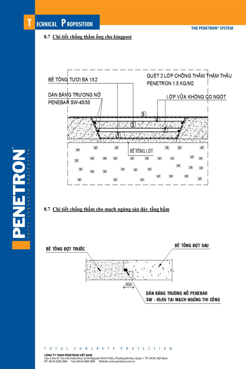 Chống thấm lỗ Kingpost tầng hầm