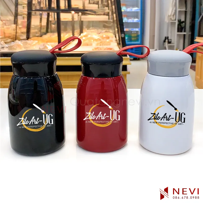 bình giữ nhiệt inox 304 dung tích 360ml nhỏ gọn, in ấn theo yêu cầu giá rẻ, cung cấp bởi Quà tặng Nevi