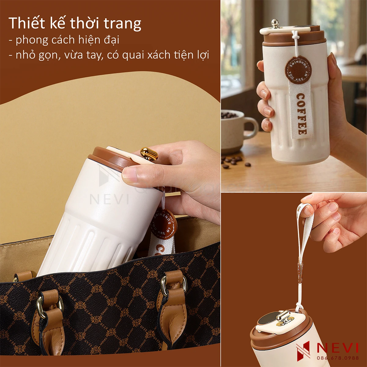 bình giữ nhiệt inox 316 hiển thị nhiệt độ có thiết kế thời trang phong cách hiện đại