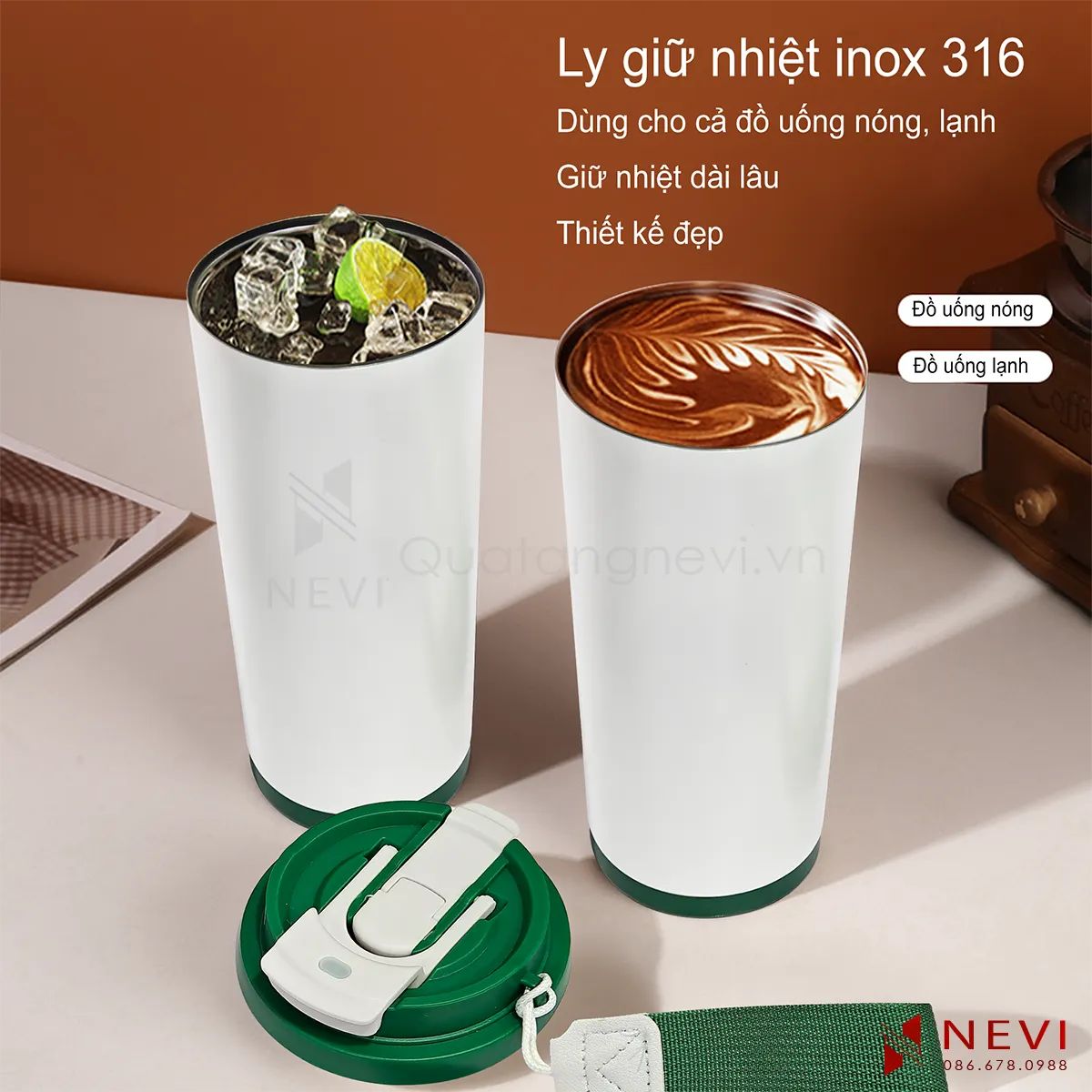 ly giữ nhiệt inox 316 đựng đồ uống nóng lạnh với nhiều ưu điểm vượt trội