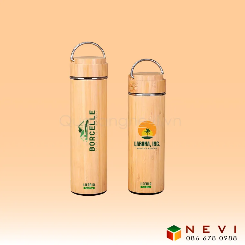 bình giữ nhiệt vỏ tre có quai xách 5