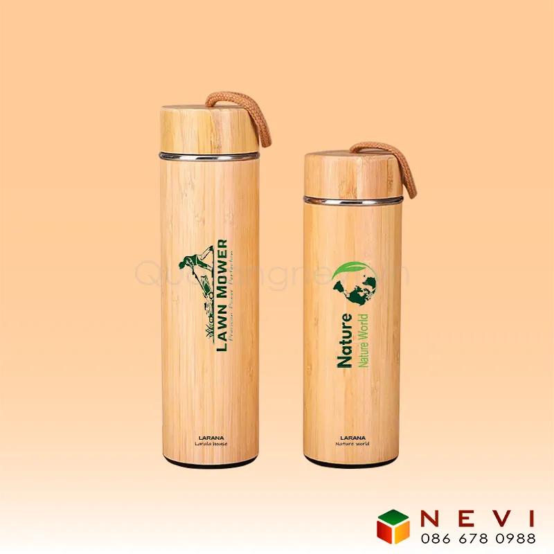 Binh giữ nhiệt vỏ tre 500ml 2