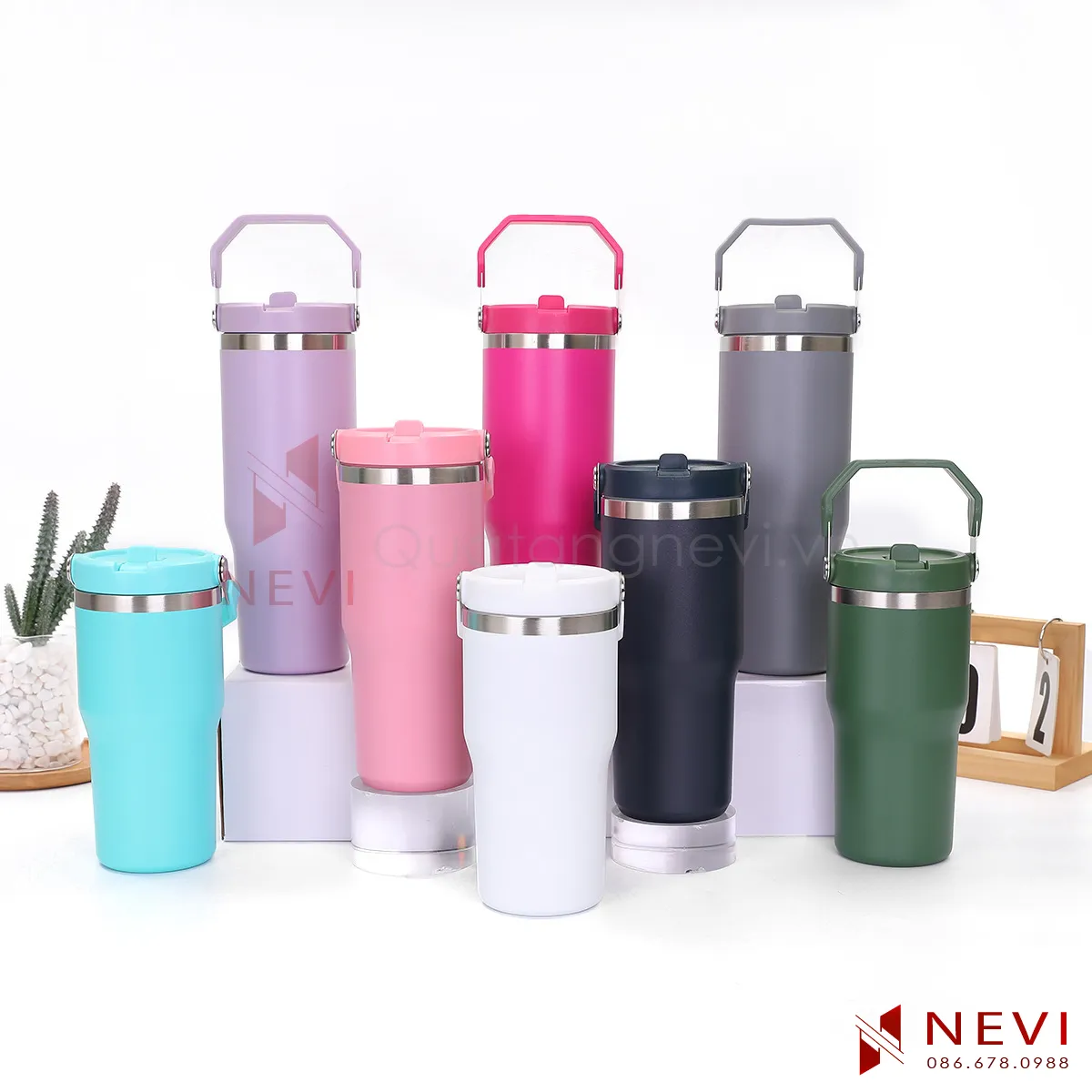 ly giữ nhiệt có quai xách 900ml tại quà tặng nevi