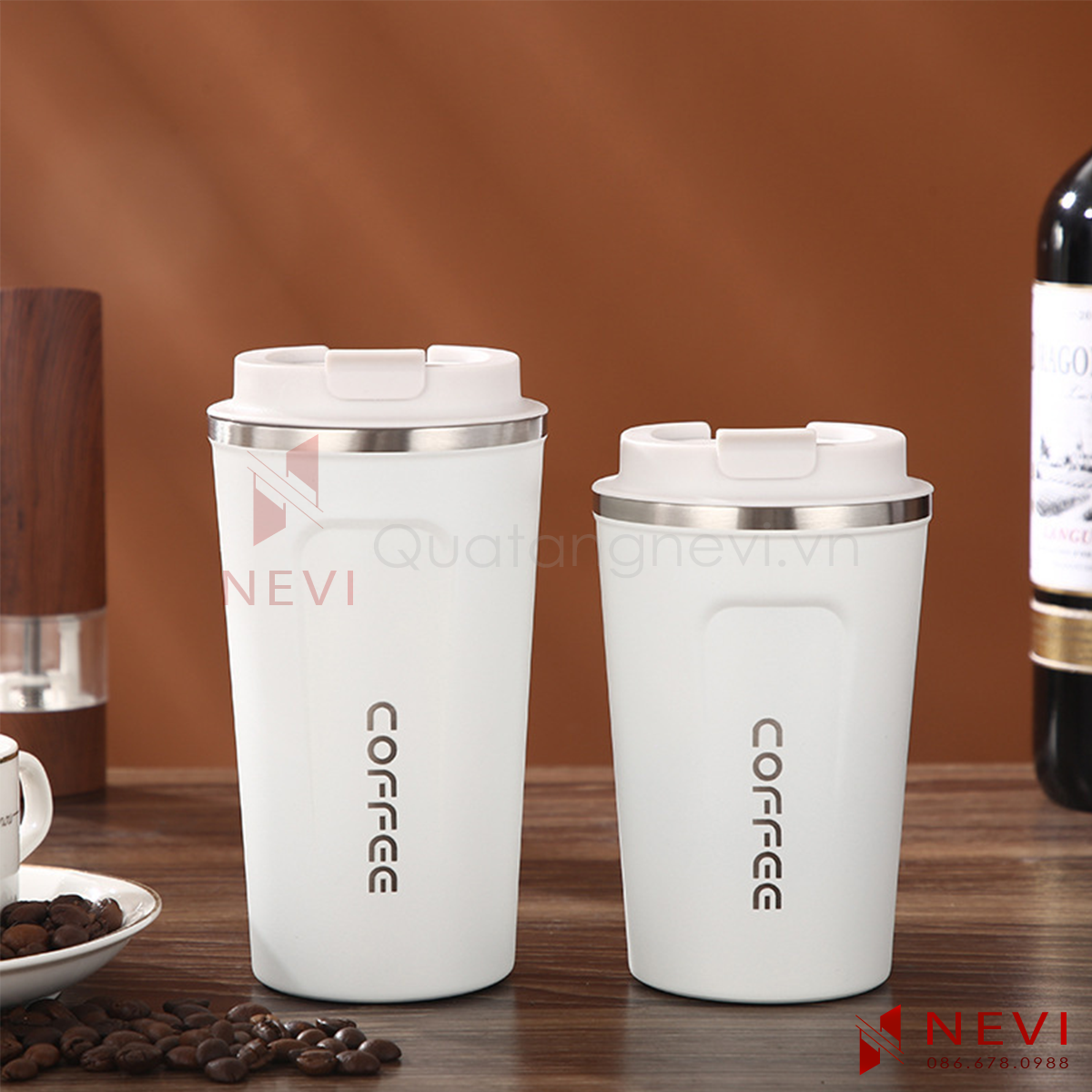 cốc coffee màu trắng