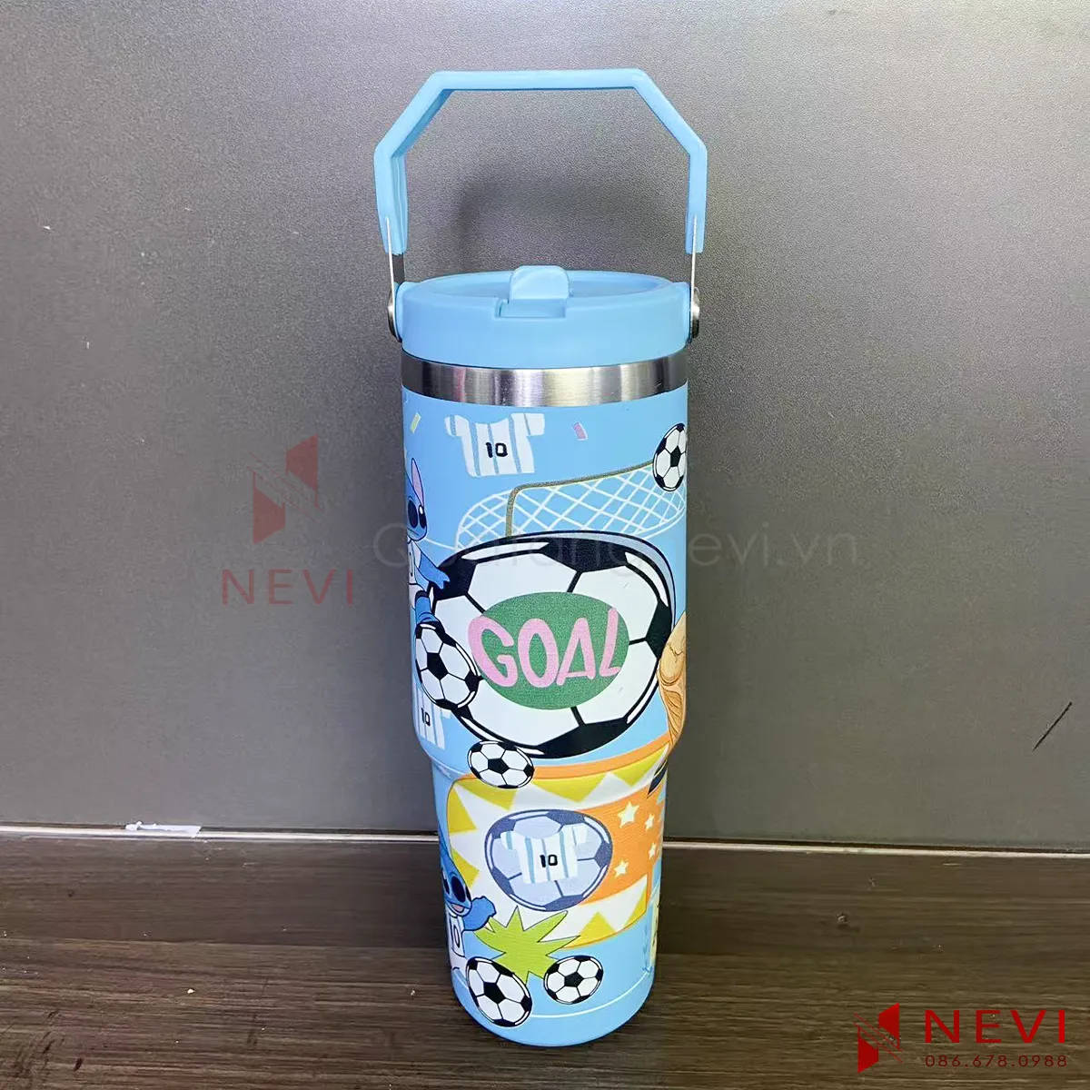 ly giữ nhiệt có quai xách in full bình tại quà tặng nevi