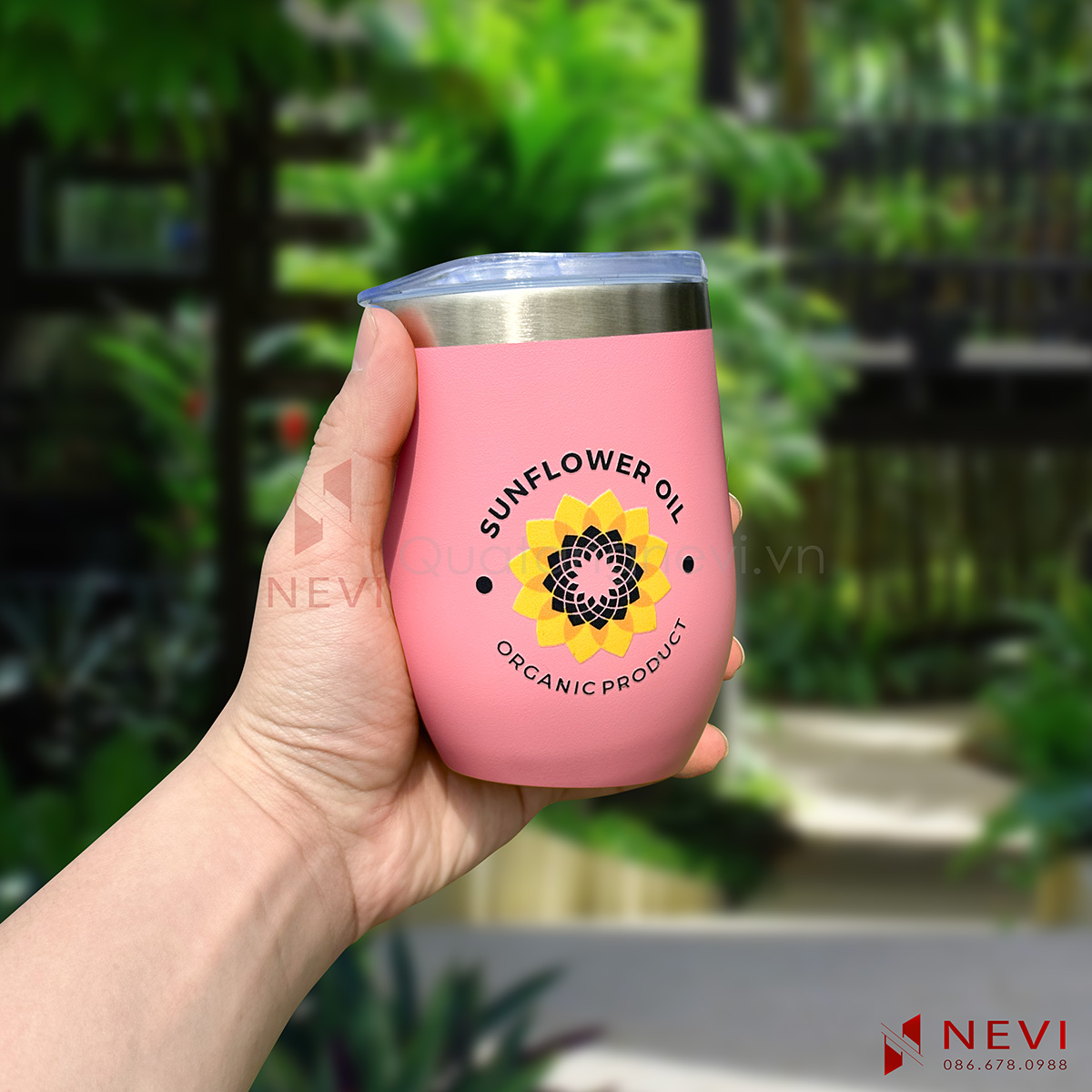 ly  giữ nhiệt in logo tại quà tặng nevi