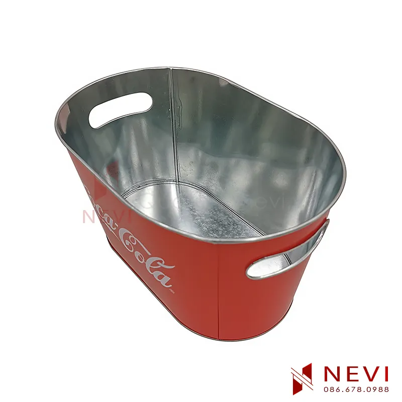 xô đá kim loại sắt mạ kẽm