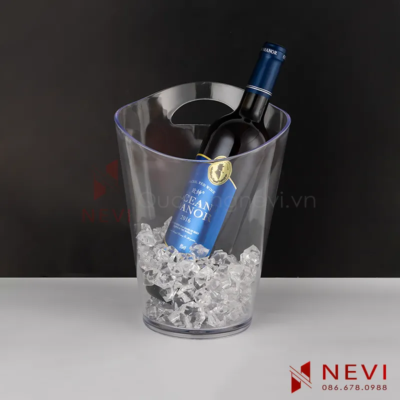 mẫu xô đá nhựa 1 quai đẹp