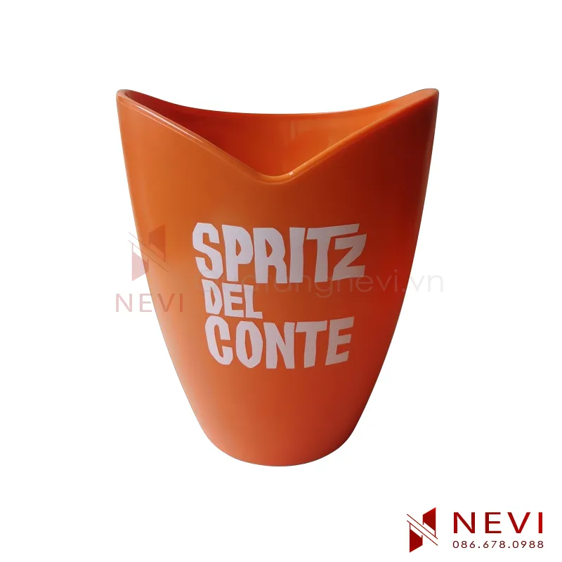 xô đá nhựa đẹp in logo theo yêu cầu