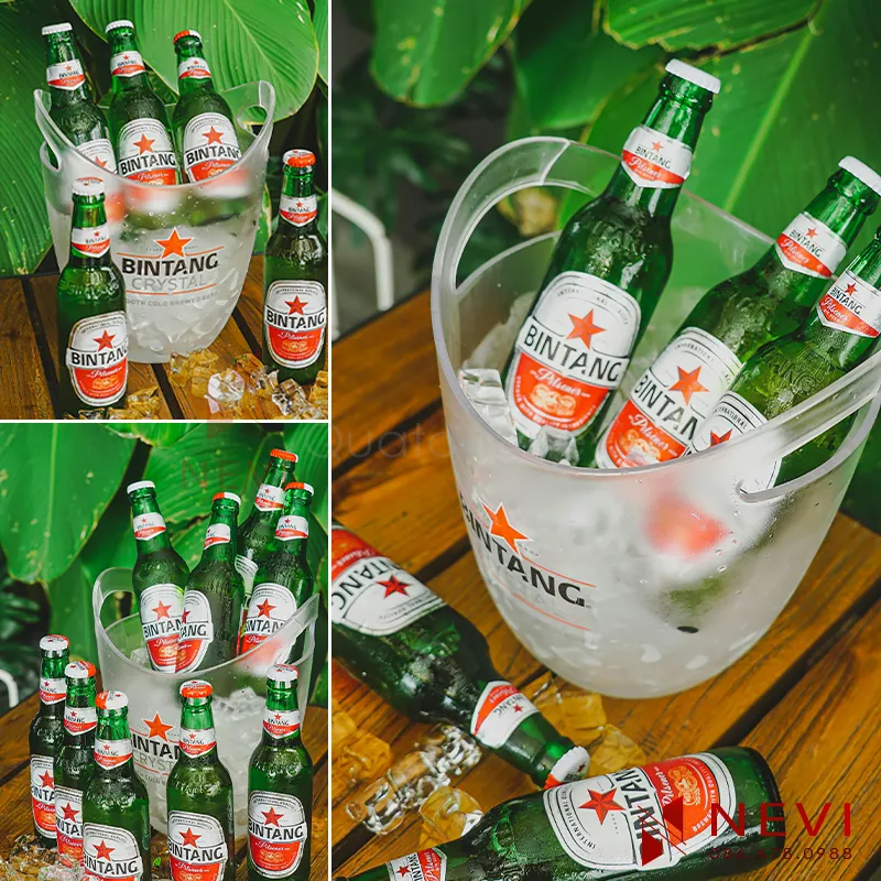 xô đá nhựa 5 lít in logo