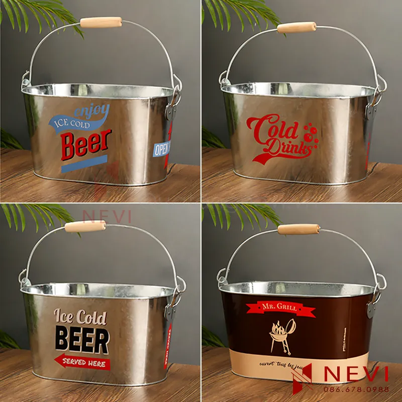 xô đá sắt có quai xách