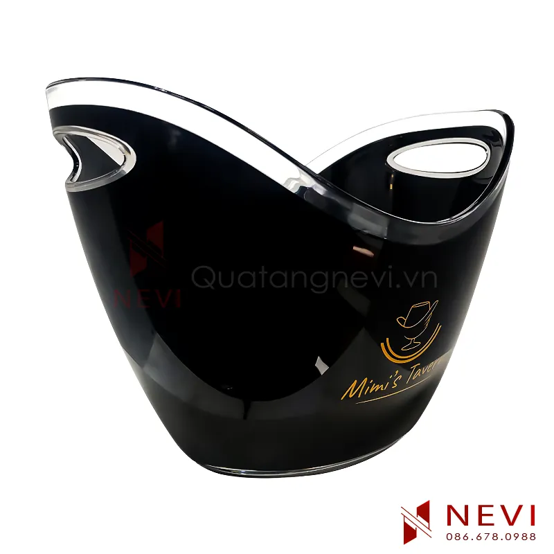 Xô đựng đá bằng nhựa 2 lớp ướp rượu bia