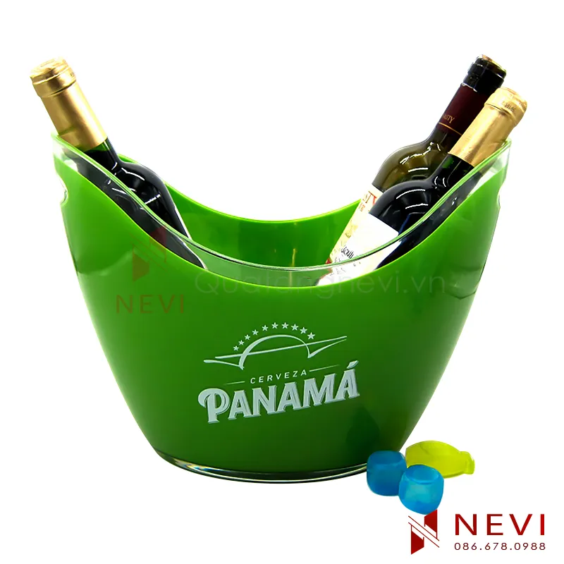 Xô đựng đá bằng nhựa 2 lớp ướp rượu ướp bia lạnh