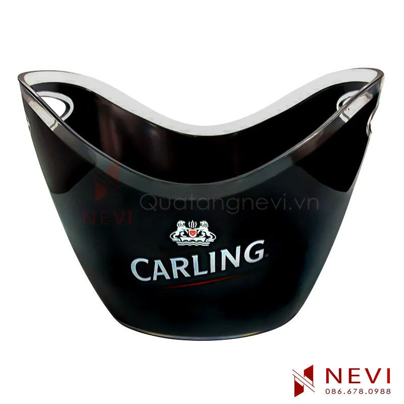 xô đá nhựa màu đen ướp rượu tại quà tặng nevi