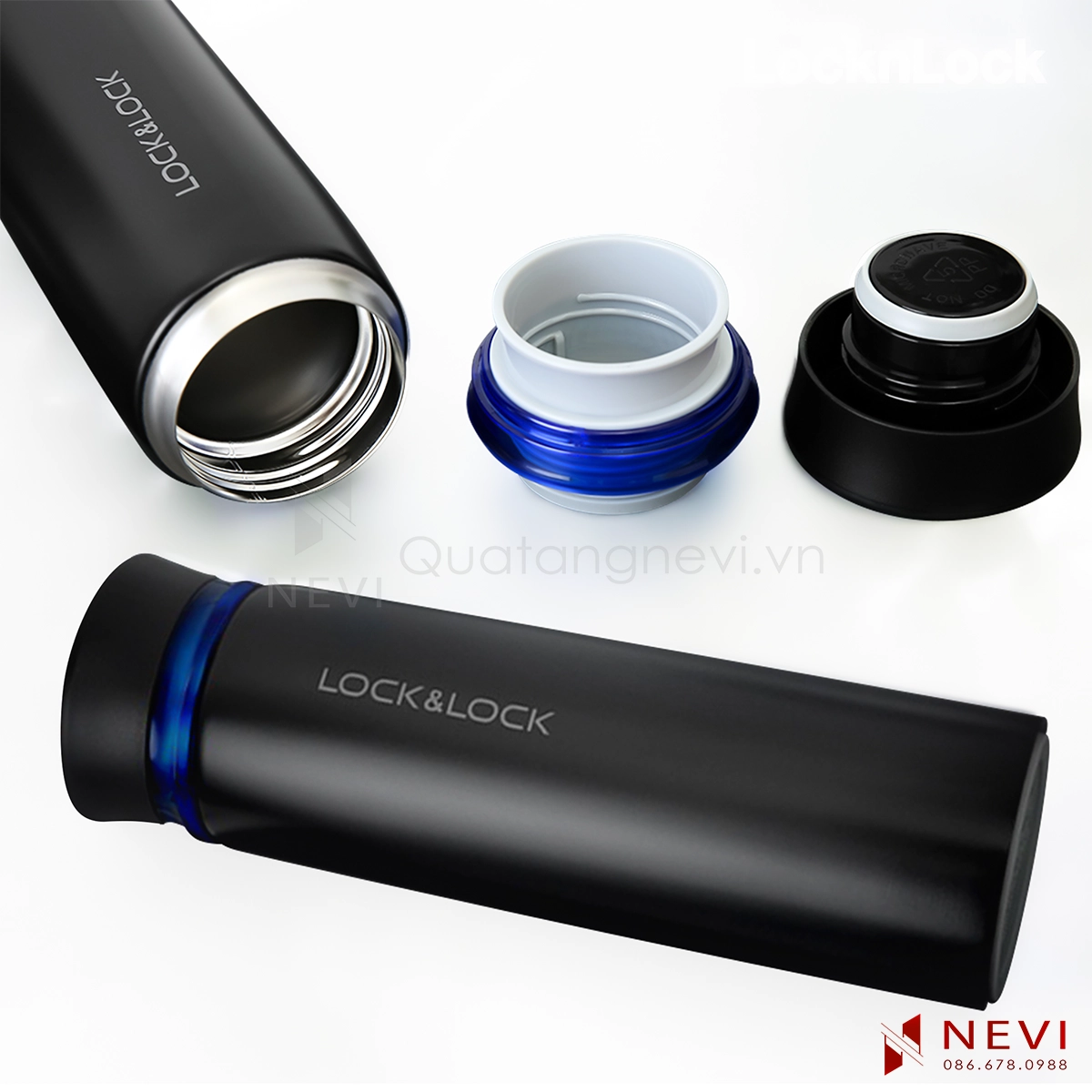 bình giữ nhiệt lock&lock Feather Light cấu tạo tháo rời dễ dàng vệ sinh, cung cấp bởi Quà tặng Nevi