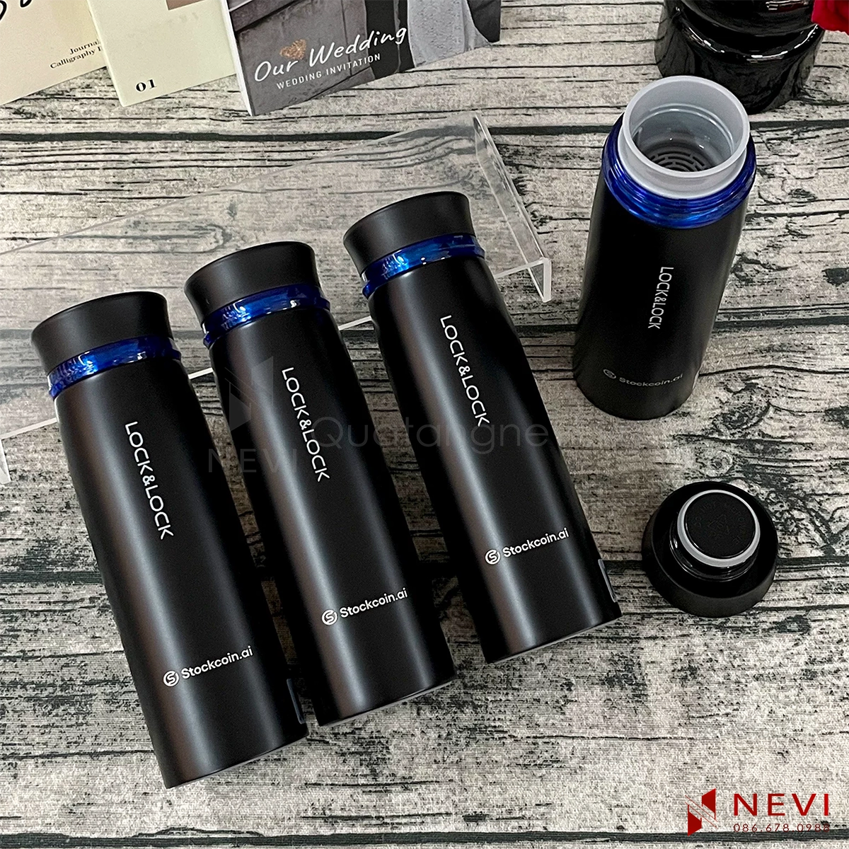 bình giữ nhiệt lock&lock 450ml Feather Light màu đen cao cấp cung cấp bởi Quà tặng Nevi