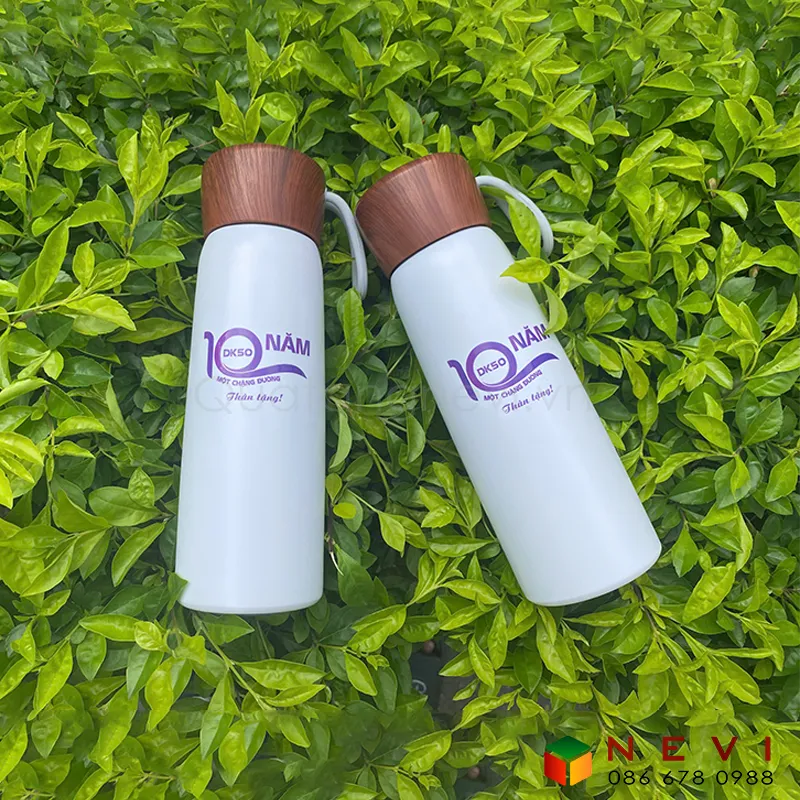 Bình Giữ Nhiệt Nắp Vân Gỗ
