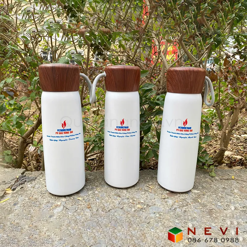 Bình Giữ Nhiệt Nắp Vân Gỗ