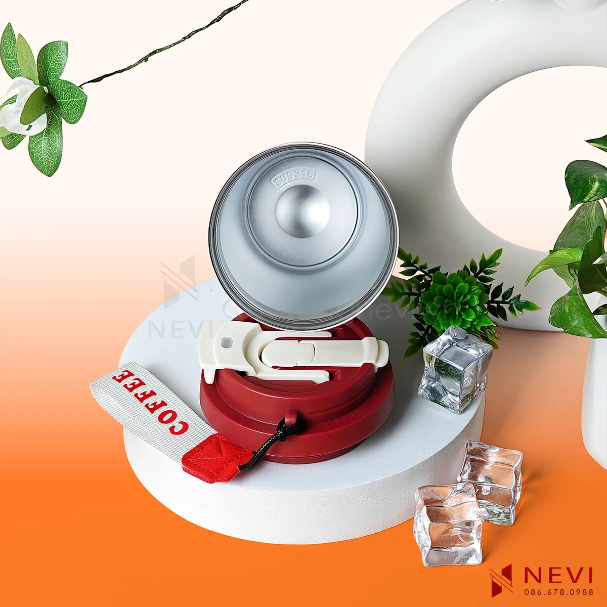 cốc giữ nhiệt có ruột làm bằng chất liệu inox 316 cao cấp