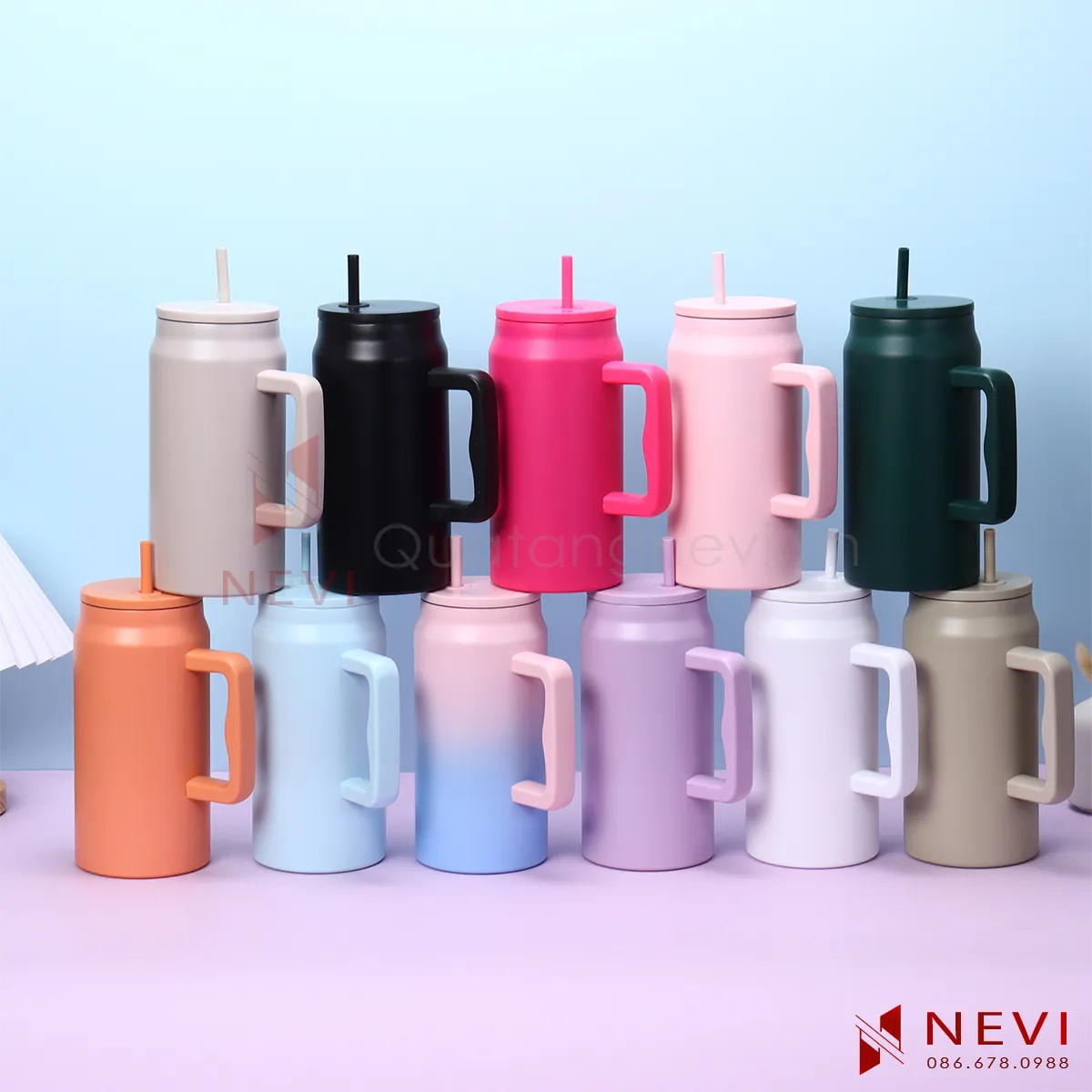 cốc giữ nhiệt nhiều màu mẫu mới 1500ml tại quà tặng nevi