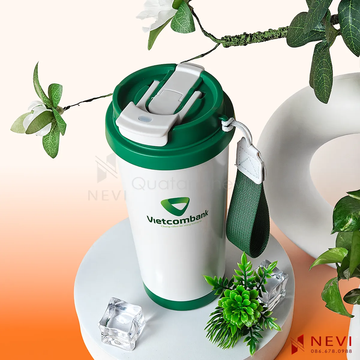 ly giữ nhiệt inox 316 có quai xách