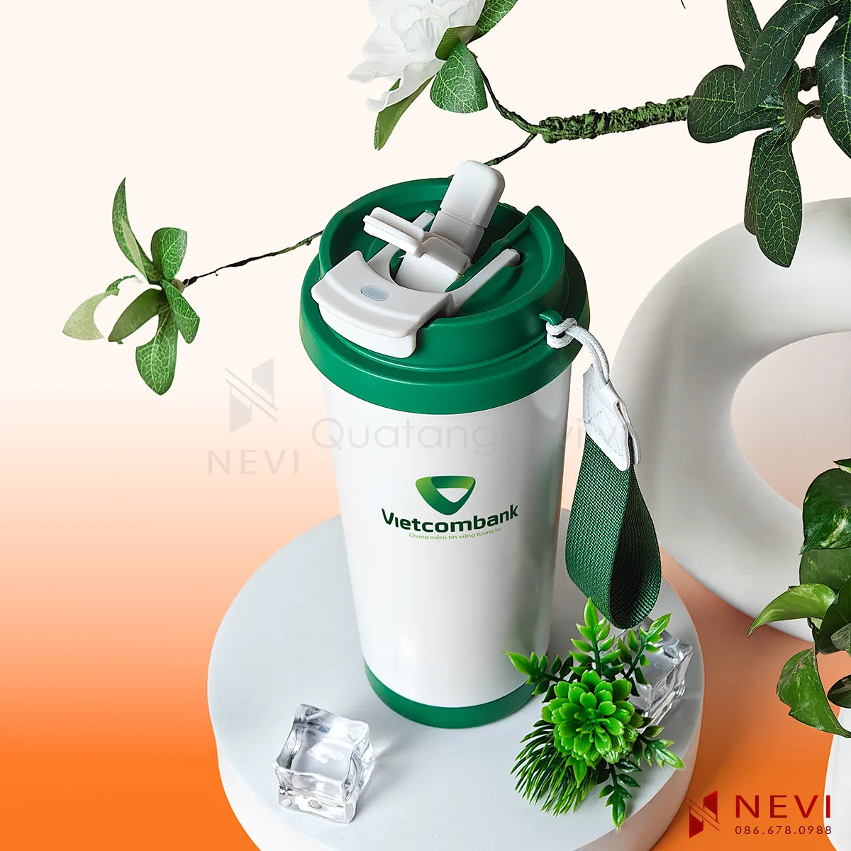 ly giữ nhiệt inox 316 có vòi hút nắp bật tiện lợi