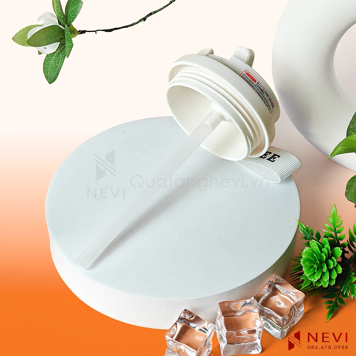 nắp bình giữ nhiệt inox 316 có ưu điểm ống hút silicon