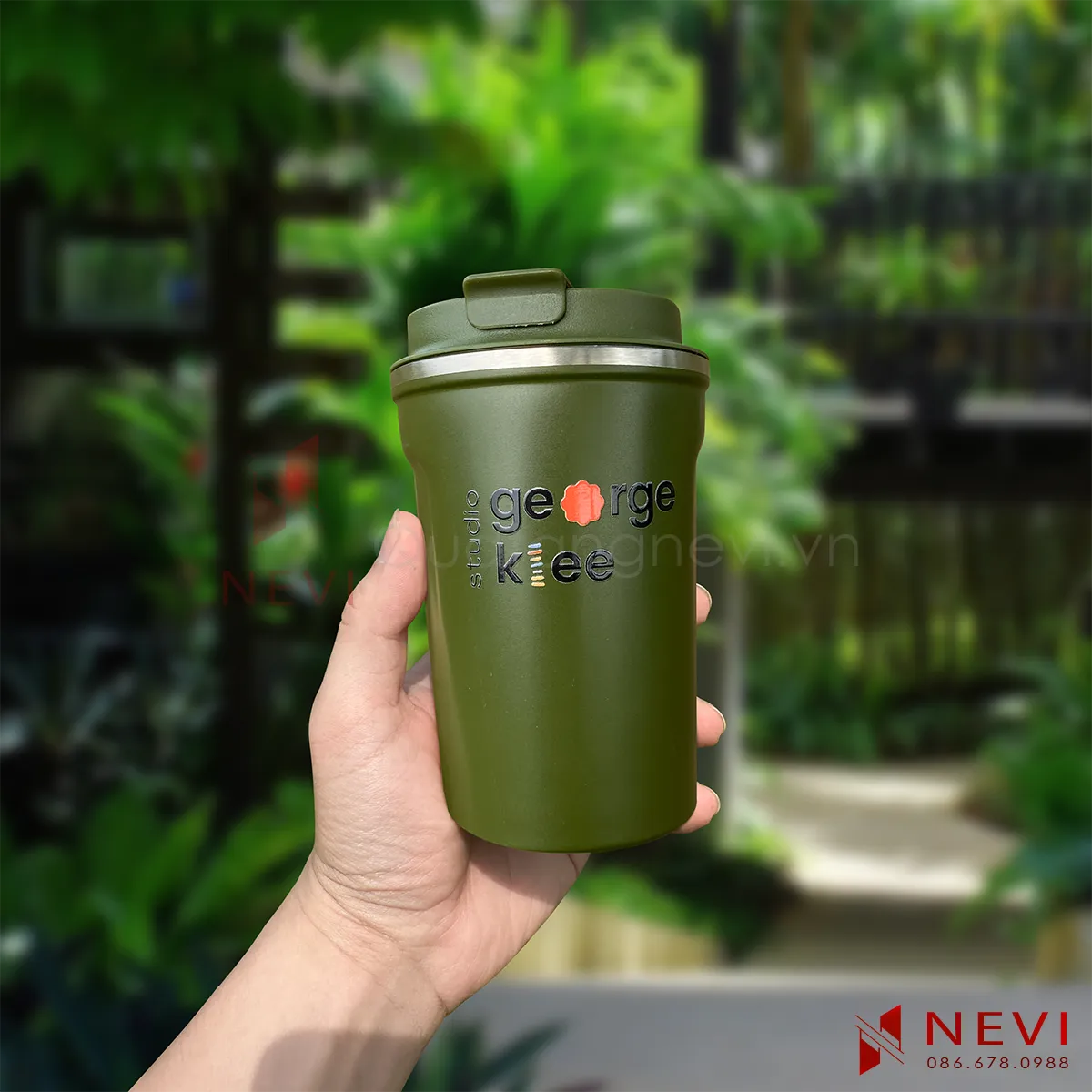 cốc giữ nhiệt 380ml in logo tại quà tặng nevi